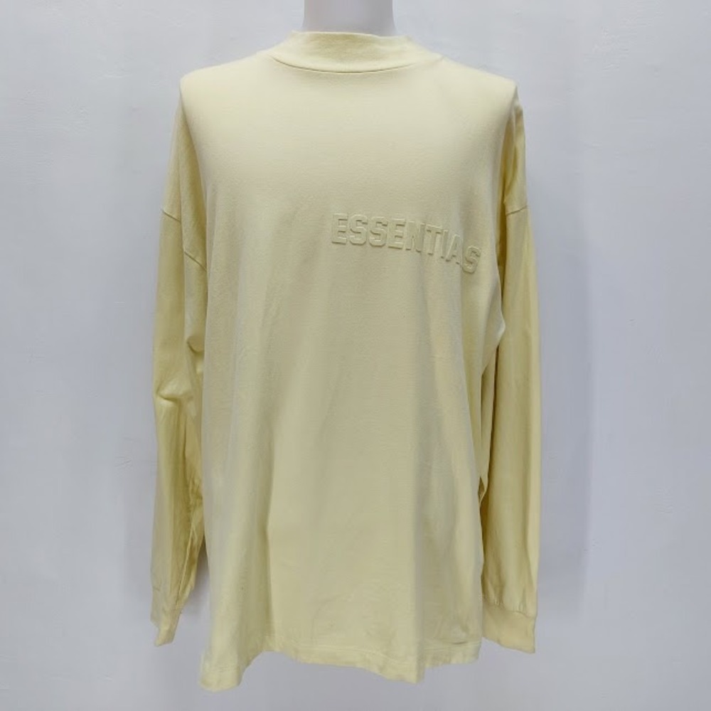 Fear of God Essentials T-Shirt Men's Long Sleeve Large Yellow Mock Neck‎ Hype